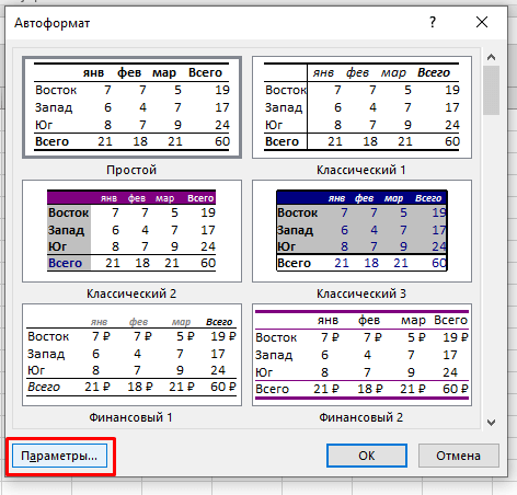 Excel AutoFormat — трюк форматирования данных одним щелчком мыши