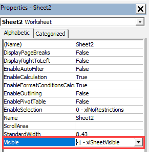 Как скрыть лист в Excel