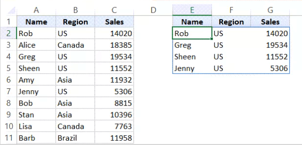 Как фильтровать данные в Excel