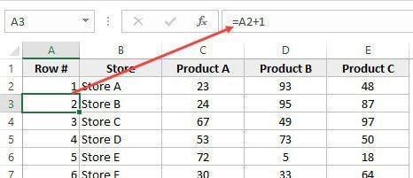 Как пронумеровать строки в Excel