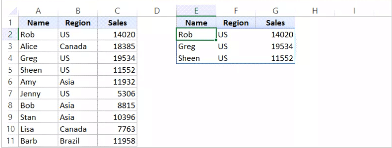 Как фильтровать данные в Excel