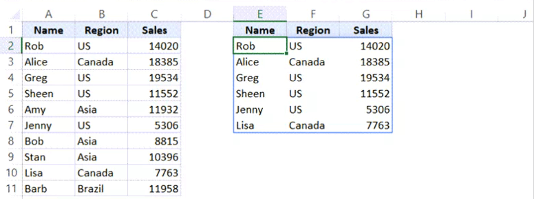 Как фильтровать данные в Excel