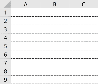 Как удалять пунктирные линии в Excel